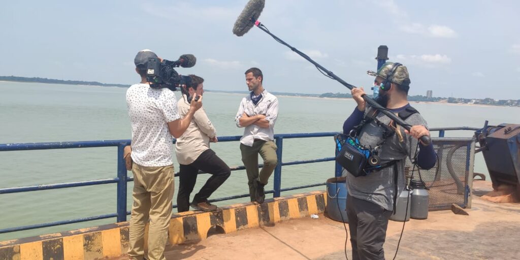 Filming at the Amazon with Pedro Andrade